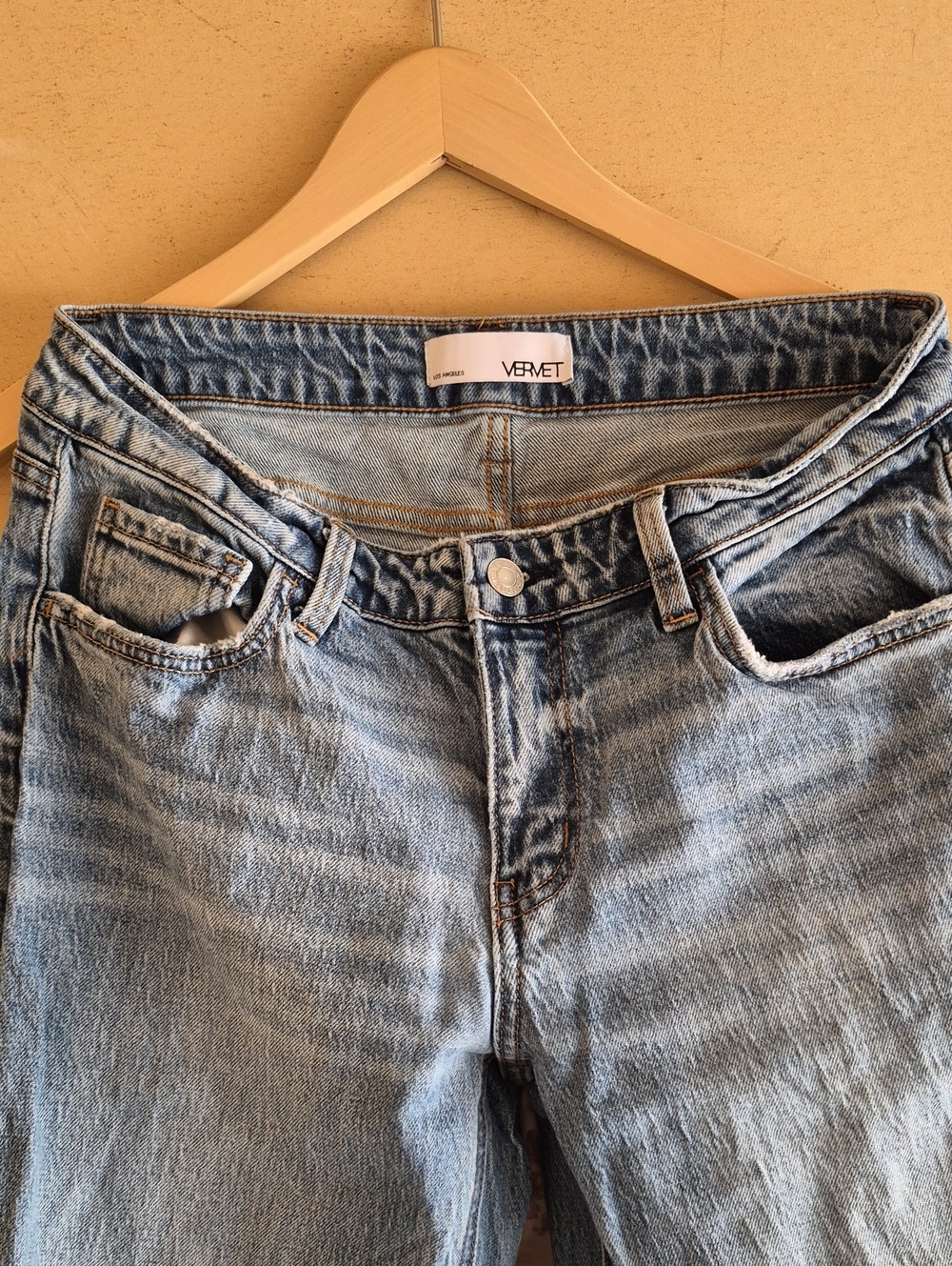 VERVET Low-Rise Baggy Wide Leg Jeans in Blue Waist 28 - Picture 5 of 6